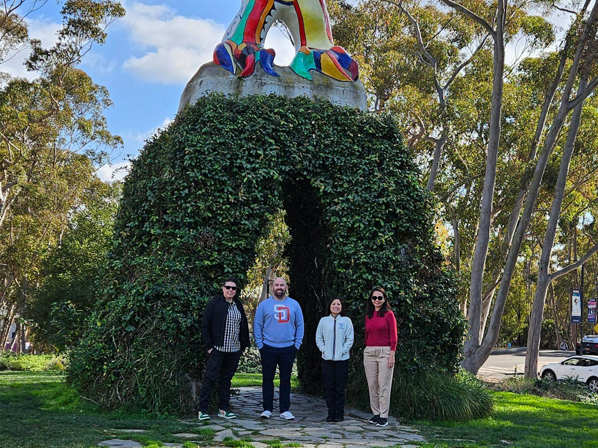 A photo of January hires in front of Sungod