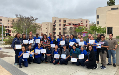 staff and RRSS HR representatives in a group photo outside
